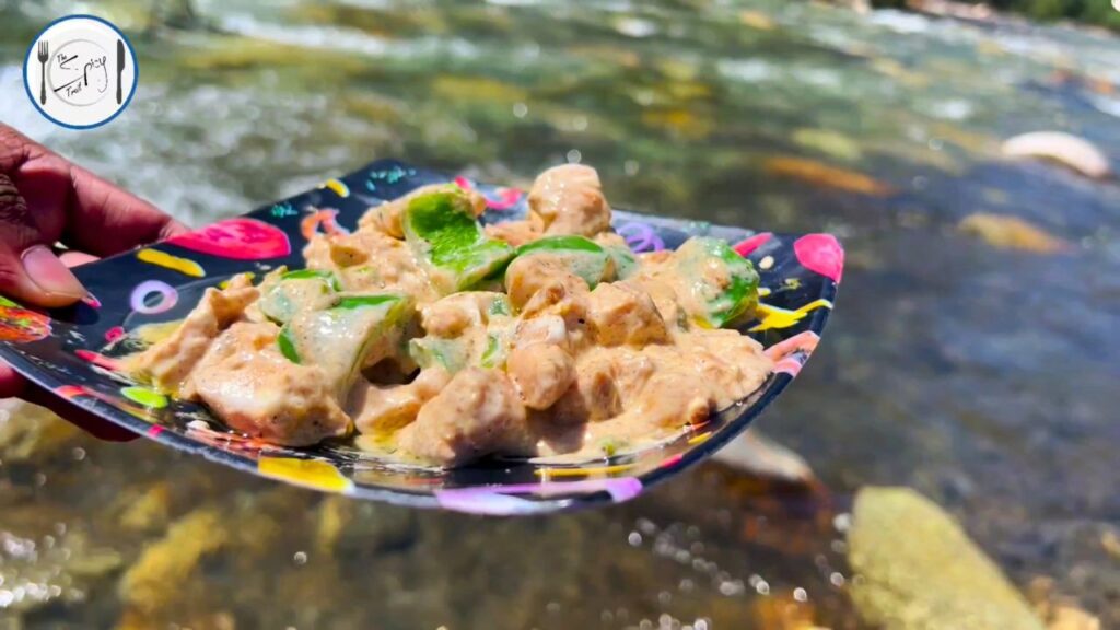 Creamy Chicken Recipe By The Spicy Trail Cooked at Taobat Kashmir Creamy Chicken Curry Outdoor Cooking Travel Diaries 1.0