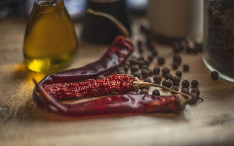 dried chilli in chinese chili oil