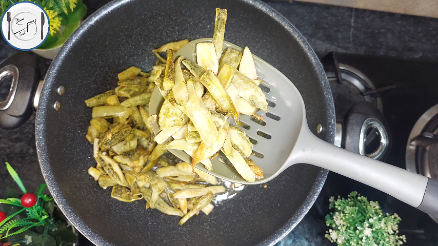 1st step of Keema Karela Recipe By The Spicy Trail Easy Qeema Karela Quick Karela Keema