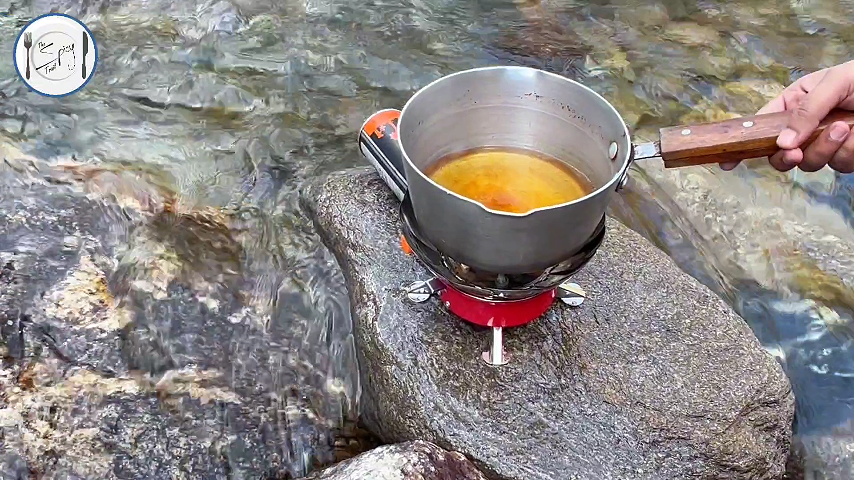 2nd step of Caramel Tea Recipe By The Spicy Trail Cooked at Margalla Waterfall, Kel Kashmir Caramel Milk Tea Recipe Outdoor Cooking Travel Diaries 1.0