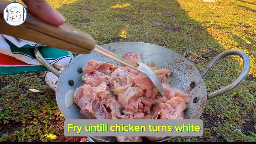 2nd step of Yogurt Chicken Recipe By The Spicy Trail Cooked at Ratti Gali Lake Kashmir Outdoor Cooking Travel Diaries 1.0