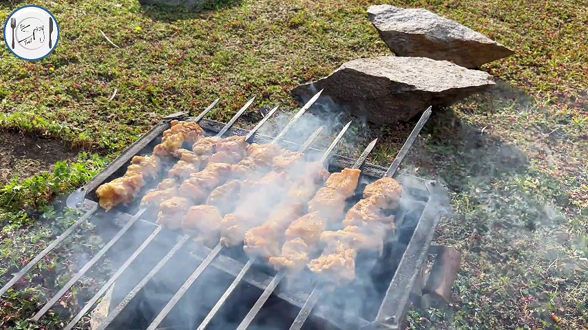 3rd step of Chicken Tikka Recipe By The Spicy Trail Cooked at Patlian Lake Base Camp Kashmir Outdoor Cooking Travel Diaries 1.0