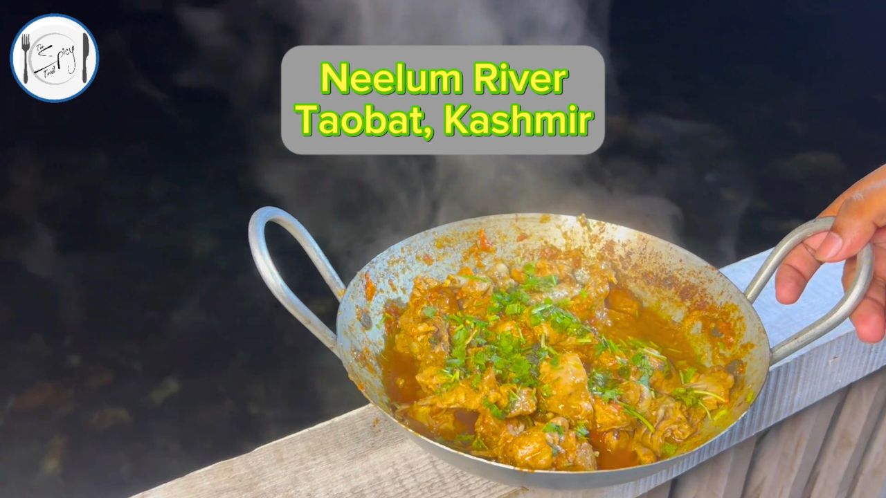 Chicken Shinwari Karahi Recipe By The Spicy Trail Cooked at Taobat Kashmir Outdoor Cooking Travel Diaries 1.0