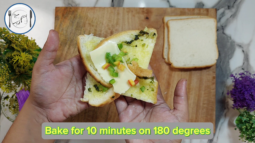 5th step of Easy Flower Cheese Garlic Bread Recipe By The Spicy Trail Easy Breakfast Kids Lunchbox Ideas