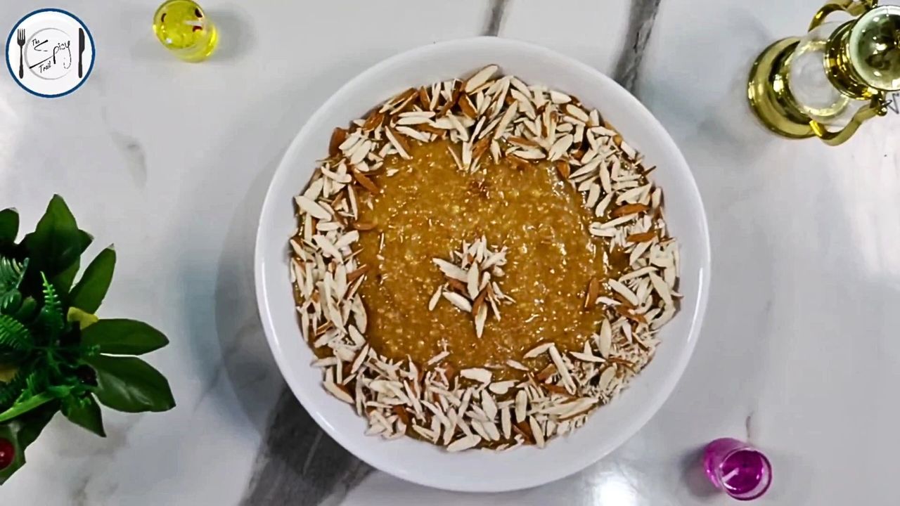 Featured Image of Besan Ka Halwa Recipe By The Spicy Trail Danedar Halwa