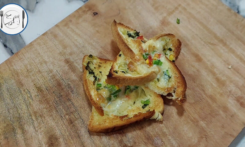 Easy Flower Cheese Garlic Bread Recipe By The Spicy Trail | Easy Breakfast | Kids Lunchbox Ideas