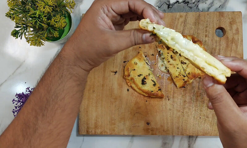 Homemade Cheesy Garlic Bread Recipe By The Spicy Trail