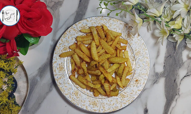 Homemade Crinkle Cut French Fries Recipe By The Spicy Trail | Frozen French Fries