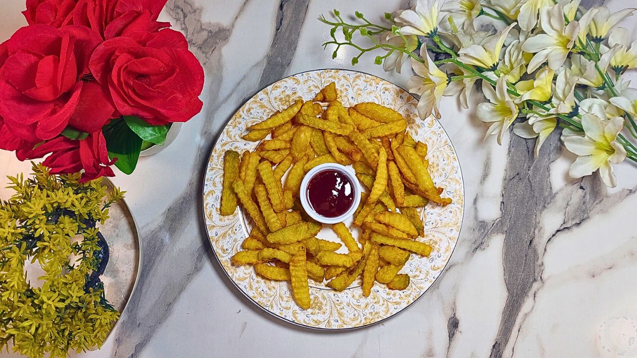 Featured Image of Homemade Crinkle Cut French Fries Recipe By The Spicy Trail Frozen French Fries