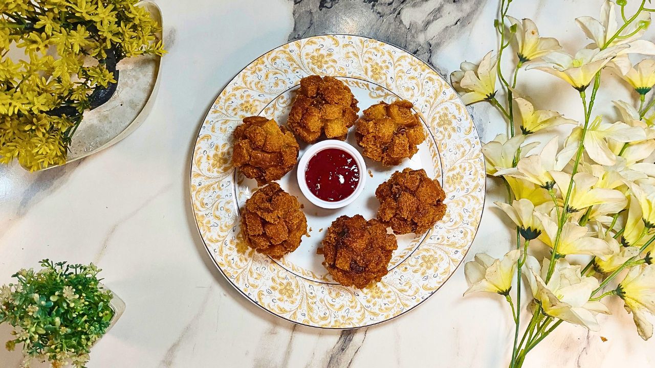 Featured Image of Chicken Stuffed Bread Balls Recipe By The Spicy Trail Crispy Chicken Balls Ramadan Recipes Series Iftar Recipes