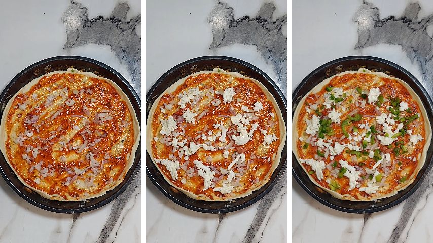 4th step of Easy Chicken Pepperoni Pizza Recipe By The Spicy Trail