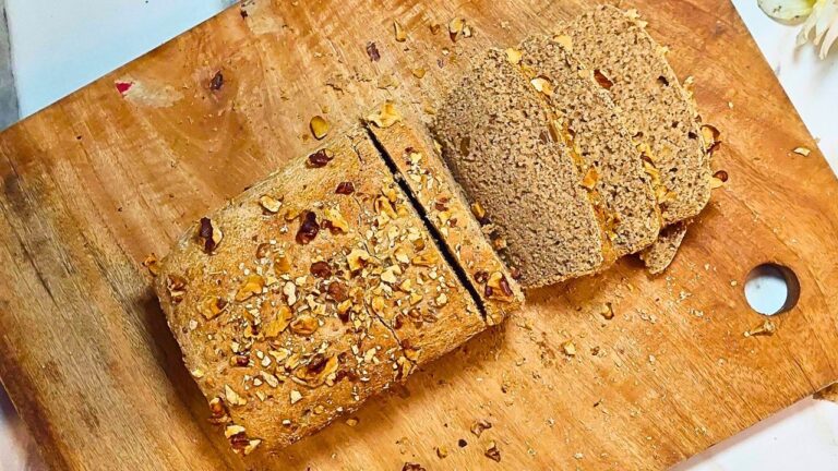 Healthy Whole Wheat Bread with Walnuts Recipe By The Spicy Trail | Atta Bread | Walnut Bread Recipe