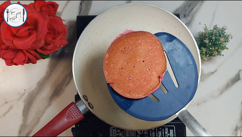 4th step of How to Make Fluffy Strawberry Flavored Pancakes By The Spicy Trail